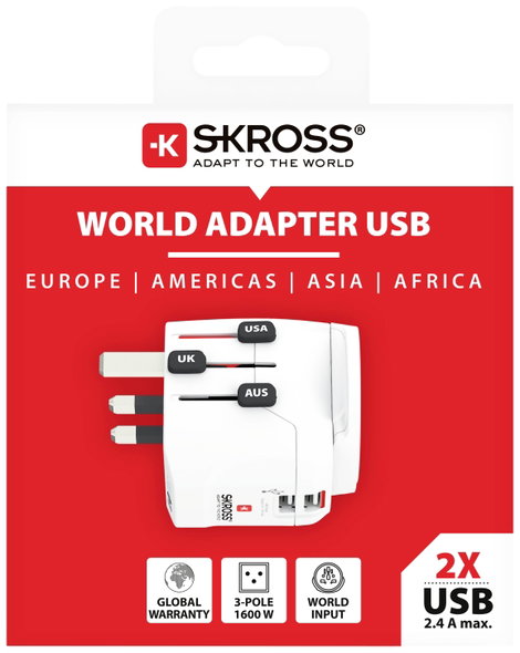 Skross 1302470 Úti adapter Pro Light USB (2xA) -World 10. kép