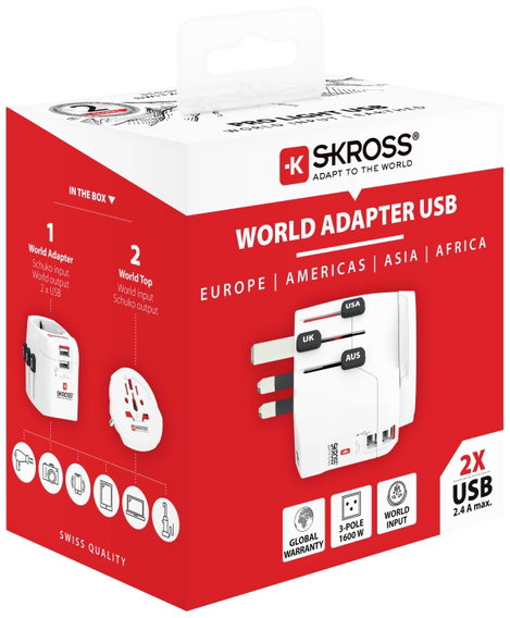 Skross 1302470 Úti adapter Pro Light USB (2xA) -World 11. kép