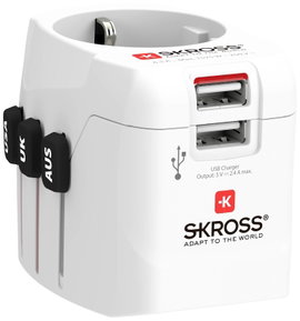 Skross 1302470 Úti adapter Pro Light USB (2xA) -World