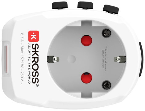 Skross 1302470 Úti adapter Pro Light USB (2xA) -World 3. kép