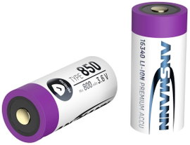 Ansmann neu Speciális akku 16340 Lítiumion 3.6 V 850 mAh