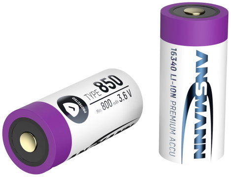Ansmann neu Speciális akku 16340 Lítiumion 3.6 V 850 mAh