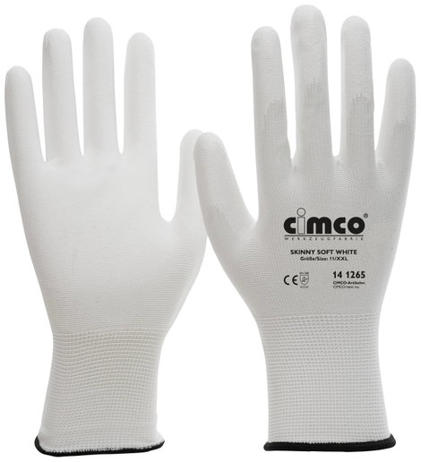 Cimco Skinny Soft White 141264 Nylon Munkakesztyű Méret (kesztyű): 10, XL 1 pár