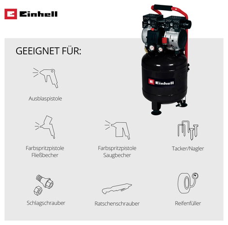 Einhell Kompressor TE-AC 135/24 Silent Plus Sűrített levegős kompresszor 24 l 4. kép