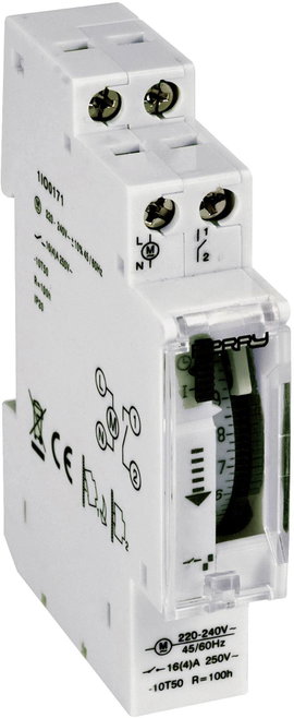 Wallair 1IO0171 Időkapcsoló óra Analóg Napi program 3500 W IP20 Maradék működési idő