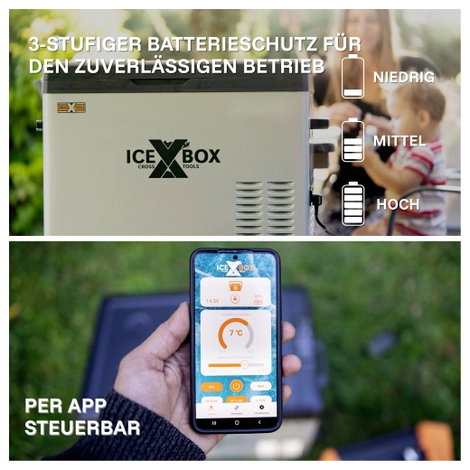 CrossTools ICEBOX 40 Hűtőláda EEK: F (A - G) Kompresszor 230 V, 24 V, 12 V Ezüst (matt), Fekete 37 l 11. kép