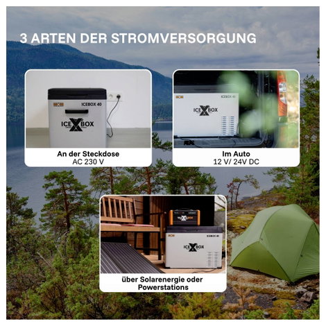 CrossTools ICEBOX 40 Hűtőláda EEK: F (A - G) Kompresszor 230 V, 24 V, 12 V Ezüst (matt), Fekete 37 l 13. kép