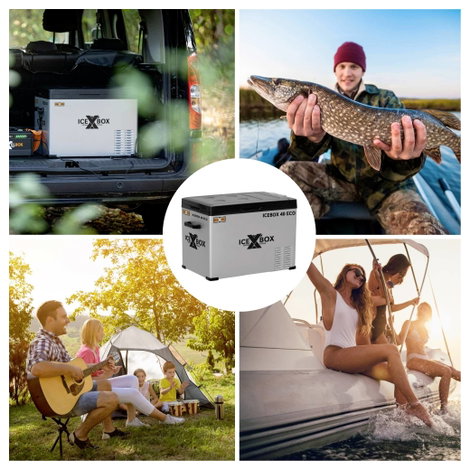 CrossTools ICEBOX 40 Hűtőláda EEK: F (A - G) Kompresszor 230 V, 24 V, 12 V Ezüst (matt), Fekete 37 l 14. kép
