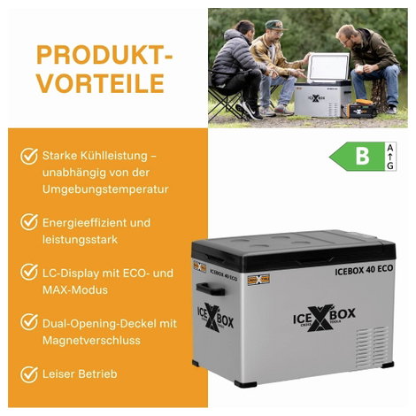 CrossTools ICEBOX 40 Hűtőláda EEK: F (A - G) Kompresszor 230 V, 24 V, 12 V Ezüst (matt), Fekete 37 l 7. kép