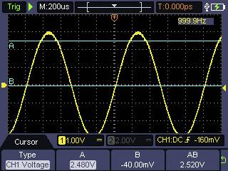 Kézi oszcilloszkóp 70 MHz 2 csatorna 250 Msa/s 8 kpts 8 bit, Voltcraft DSO-2072H 18. kép