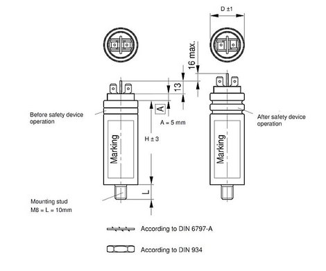 TDK B32332I6406J081 1 db MKP fóliakondenzátor csatlakozódugó 40 µF 450 V/AC 5 % (Ø x H) 40 mm x 103 2. kép