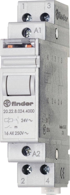 Áramlöket kapcsoló Kalapsín Finder 20.24.9.024.4000 2 záró 24 V/DC 1 db