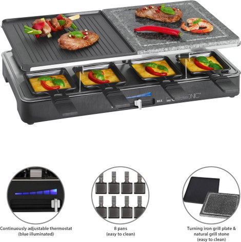 Raclette grillsütő, Clatronic RG 3518 8 5. kép