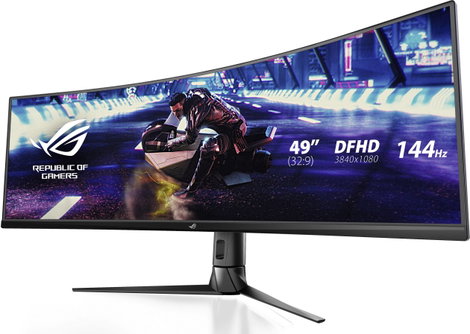 Asus XG49VQ Gaming monitor EEK G (A - G) 124.5 cm (49 coll) 3840 x 1080 pixel 32:9 4 ms HDMI™, Kijel 3. kép