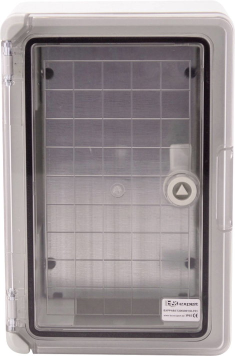 Boxexpert BXPPABST200300130-F01 Kapcsolószekrény 200 x 300 x 130 ABS, Polikarbonát Élénk szürke 1 db 4. kép