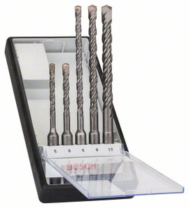 Keményfém Kalapácsfúró készlet 5 részes 5 mm, 6 mm, 6 mm, 8 mm, 10 mm Bosch Accessories 2607019927 S
