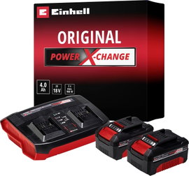 Einhell Power X-Change PXC-Starter-Kit 2x 4,0Ah & Twincharger Kit 4512112 Szerszámakku és töltő 18 V