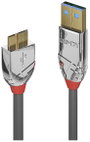 LINDY USB kábel USB 3.2 Gen1 (USB 3.0 / USB 3.1 Gen1) USB-A dugó, USB mikro B 3.0 dugó 1.00 m Szürke bélyegkép
