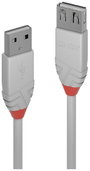 LINDY USB kábel USB 2.0 USB-A dugó, USB-A alj 0.20 m Szürke 36710 bélyegkép