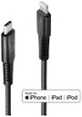 LINDY USB kábel USB 2.0 Apple Lightning dugó, USB-C® dugó 3.00 m Fekete 31288 bélyegkép