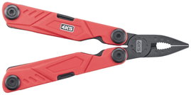 4K5 Tools MT 400 MultiTool Large 600.400A Többfunkciós szerszám Tokkal Piros, Fekete