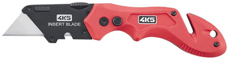 4K5 Tools TK 300 Insert Blade Knife 600.300A Összecsukható kés Tokkal Piros, Fekete