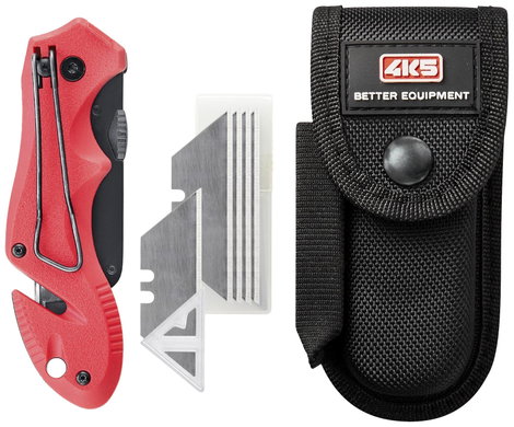 4K5 Tools TK 300 Insert Blade Knife 600.300A Összecsukható kés Tokkal Piros, Fekete 2. kép