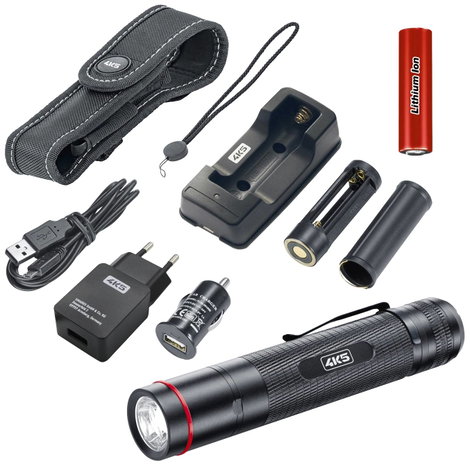 4K5 Tools PL 900 ProLight Kézilámpa Tokkal, Csuklópánt Akkuról üzemeltetett, Elemekről üzemeltetett 3. kép