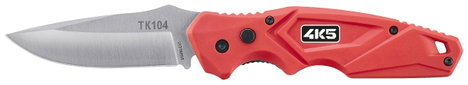 4K5 Tools TK 104 DropPoint Knife 600.104A Összecsukható kés Tokkal Piros
