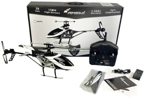 Amewi Buzzard V2 weiß RC kezdő helikopter RtF 2. kép