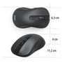 Hama MW-650 WLAN egér Bluetooth™, Rádiójel vezérlésű Optikai Fekete 6 Gombok 2400 dpi 2. bélyegkép