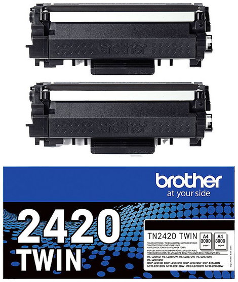 Brother Toner TN-2420TWIN Eredeti Dual Fekete 3000 oldal TN2420TWIN 3. kép