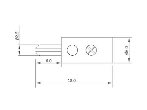 econ connect HOS25GN Miniatűr banándugó Dugó Tű átmérő: 2.60 mm 1 db ömlesztett 2. kép