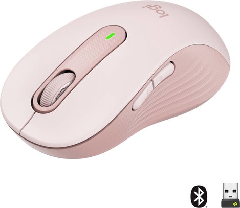 Logitech Signature M650 L WLAN egér Rádiójel vezérlésű, Bluetooth™ Méret: L Optikai Rózsa 5 Gombok 4