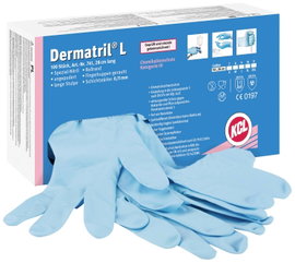 KCL Dermatril L 741 074108081C 100 db Eldobható kesztyű Méret (kesztyű): 8