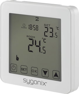 Programozható helyiség termosztát, süllyeszett, 1 - 70 °C, Sygonix Touch 2 SY-4961570