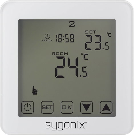 Programozható helyiség termosztát, süllyeszett, 1 - 70 °C, Sygonix Touch 2 SY-4961570 3. kép