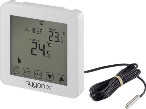 Programozható helyiség termosztát, süllyeszett, 1 - 70 °C, Sygonix Touch 2 SY-4961570 6. kép