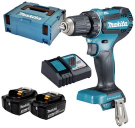 Akkus fúrócsavarozó készlet 2x 18 V 3 Ah, Makita DDF485RFJ
