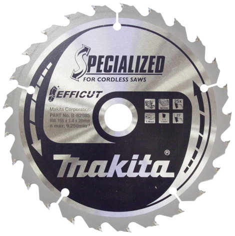 Makita B-62985 B-62985 Körfűrészlap 165 x 20 x 1.4 mm Fogak száma (collonként): 25 1 db