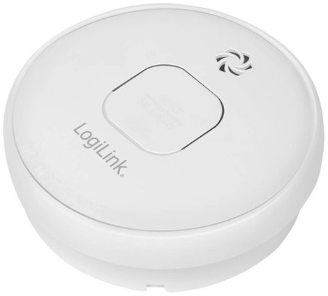 LogiLink neu Füstjelző 10 éves elemélettartammal Elemekről üzemeltetett