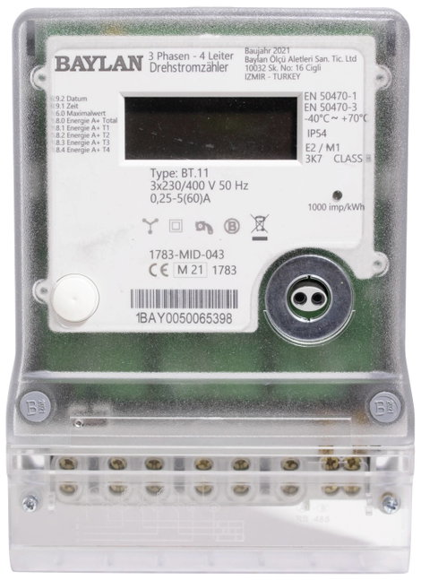 Counttec BT11 Háromfázisú fogyasztásmérő digitális 60 A MID konform: Igen 1 db 2. kép