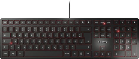 CHERRY KC6000 Slim USB Billentyűzet német, QWERTZ Fekete