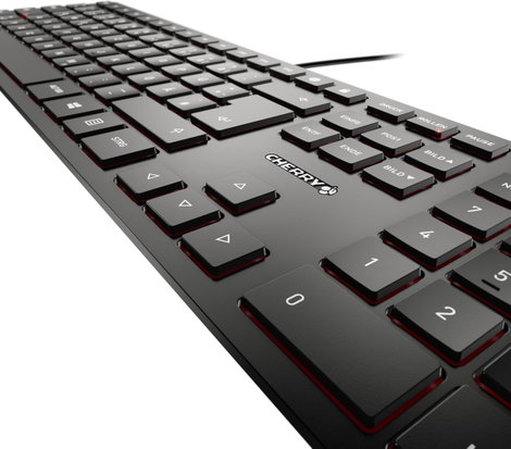 CHERRY KC6000 Slim USB Billentyűzet német, QWERTZ Fekete 4. kép