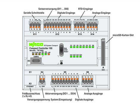 Kompakt vezérlő I/O modul, WAGO 751-9301 Compact Controller 100 6. kép