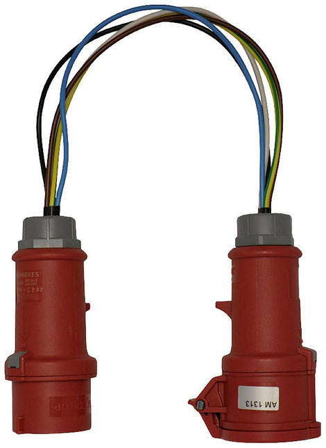 Metrel A 1389 Mérőadapter CEE alj, 16 A, 5 pólusú - CEE dugó, 16 A, 5 pólusú