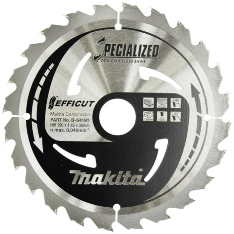 Makita B-64191 B-64191 Körfűrészlap 190 x 30 x 1.45 mm Fogak száma (collonként): 24 1 db