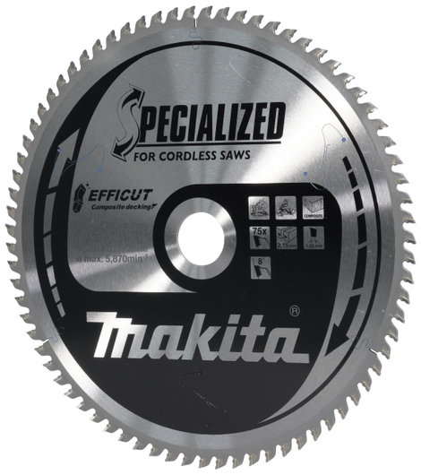 Makita E-12273 Körfűrészlap 260 x 30 x 2.15 mm Fogak száma (collonként): 75 1 db 2. kép