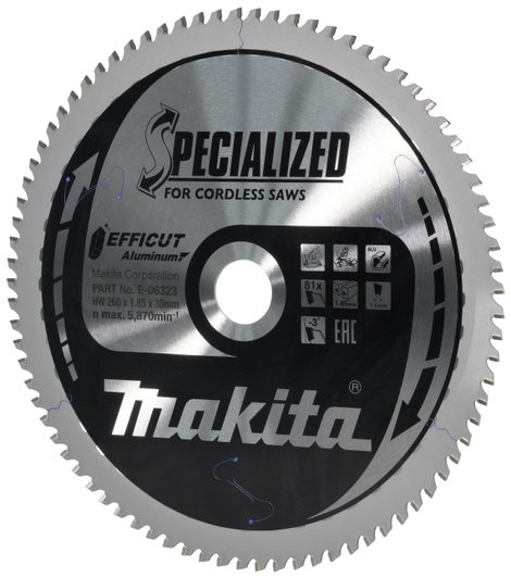 Makita E-06323 Körfűrészlap 260 x 30 x 1.85 mm Fogak száma (collonként): 81 1 db 2. kép