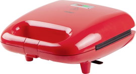 DOMO Snack Party 5in1 Szendvicssütő Cool-touch ház, Tapadásmentes bevonat Piros